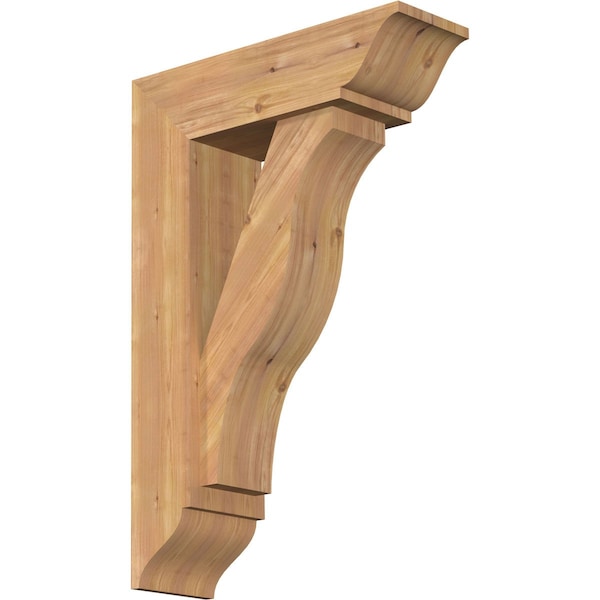 Ekena Millwork Funston Traditional Smooth Bracket w/ Offset Brace, Western Red Cedar, 7 1/2"W x 24"D x 36"H BKT0806X24X36FST01SWR - main